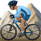 Person Mountain Biking - Medium emoji on Apple